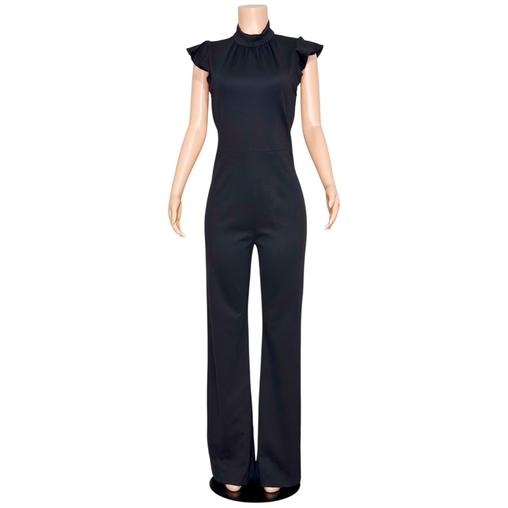 SOLD NEW AMANDA UPRICHARD Davina Jumpsuit, Black, Large - Picture 4 of 11
